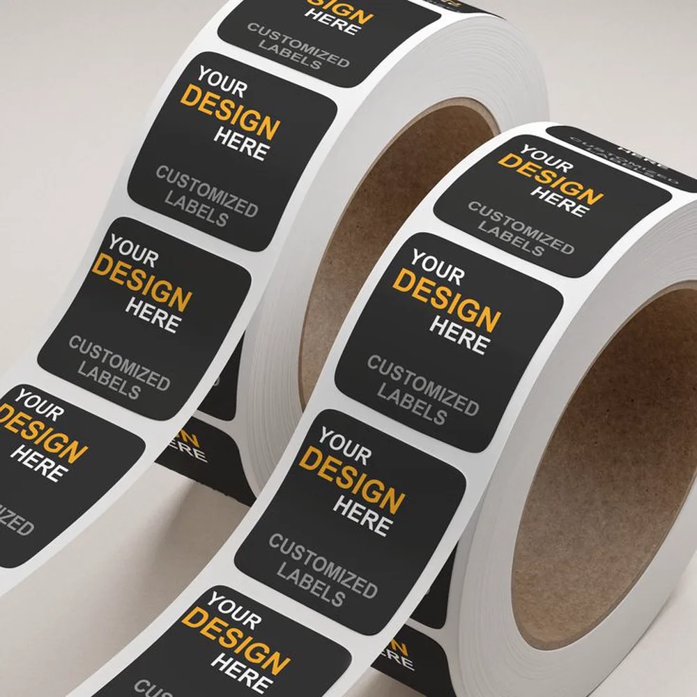 Rolls of custom printed product labels